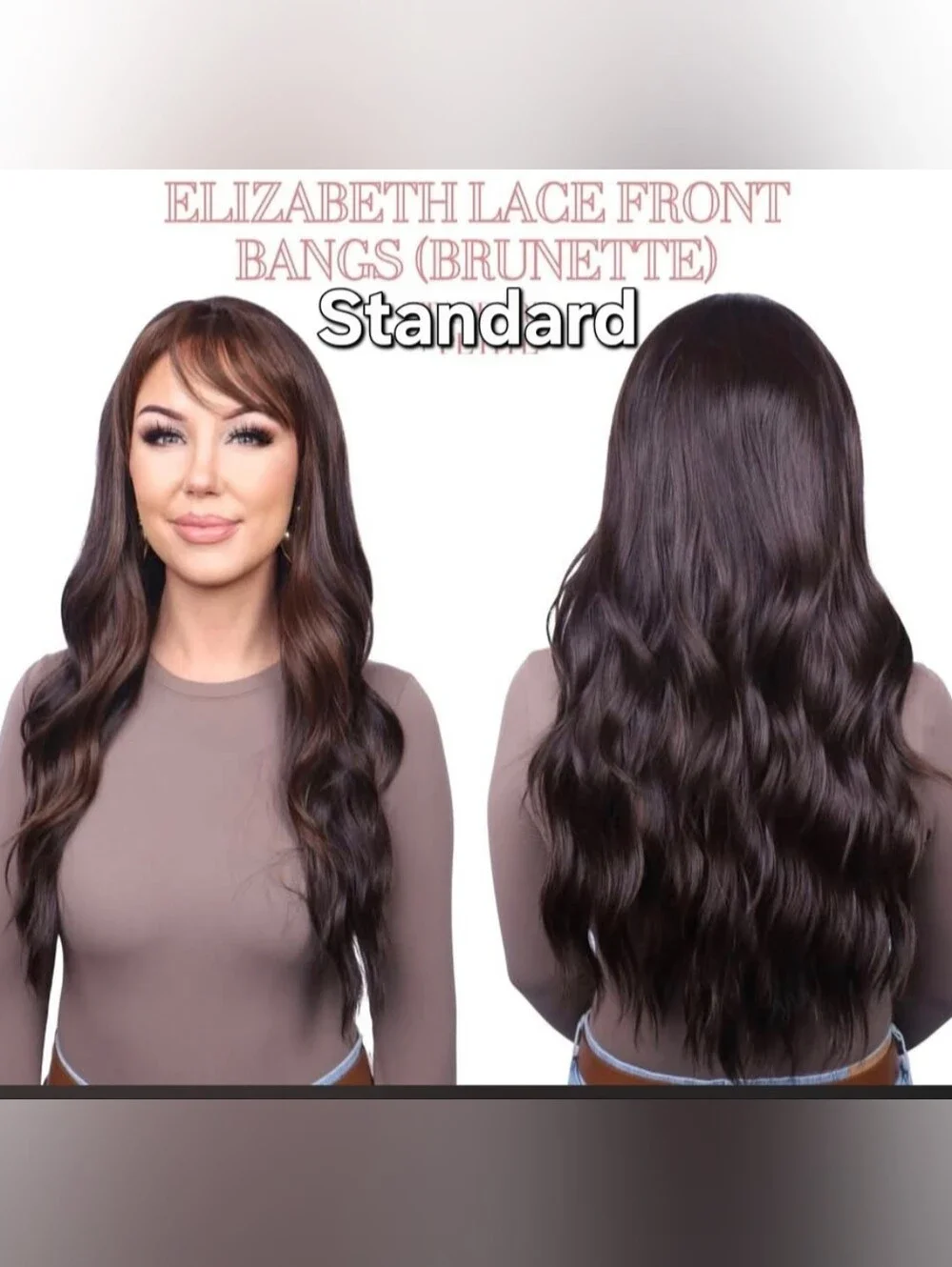 Csc Elizabeth Lace Front Bangs Brunette Standard Cap